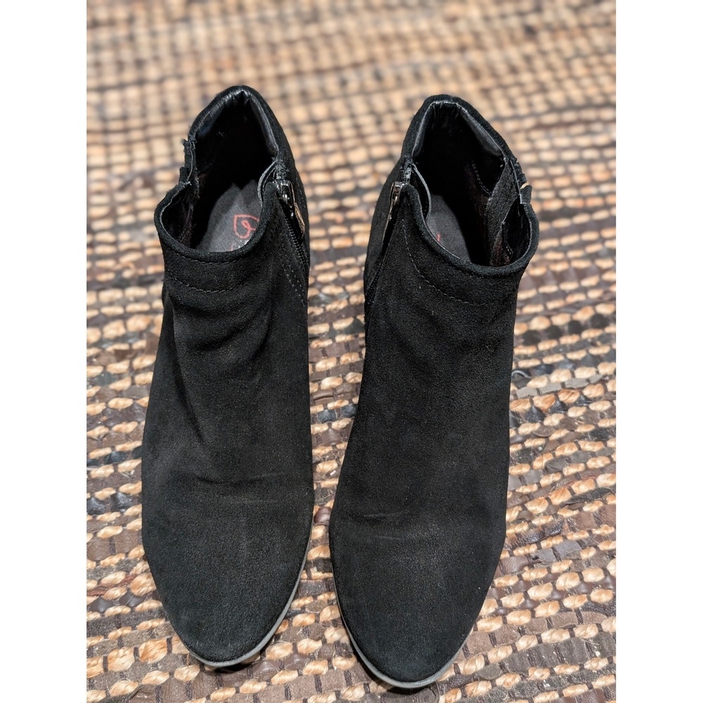 Blondo Villa Black Suede Waterproof Ankle Boots Womens size 10W